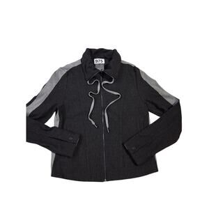 Lysse Quiet Luxury Women's Size XS Ribbed Collard Preppy Activewear Zip Jacket